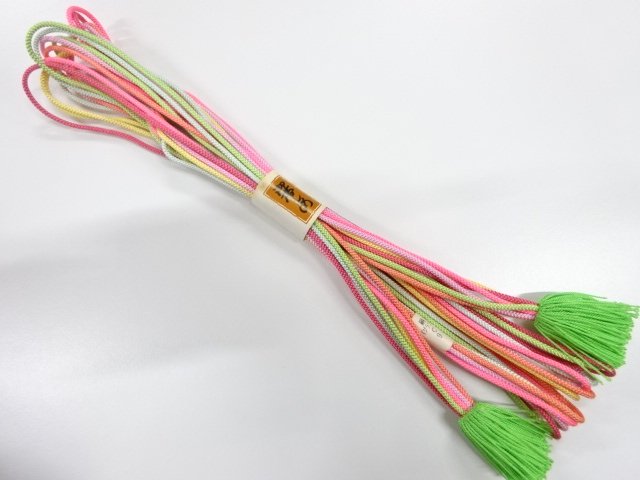 JAPANESE KIMONO / UNUSED HAND-TIED OBIJIME